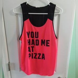 Pink  Victorias Secret Graphic Tank Top
